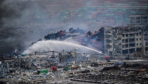 天津港(6.280, 0.02, 0.32%)“8·12”瑞海公司危险品仓库特别重大火灾爆炸事故资料图片。图片来源：视觉中国